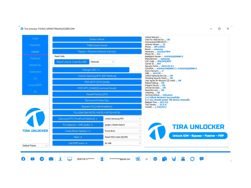 Tira Unlocker – Multi-Brand Tool Credits for Existing Users (Samsung / LG / Xiaomi / Google / Vivo / Realme / Moto / Alcatel / Tinno) | T-Token Support Image
