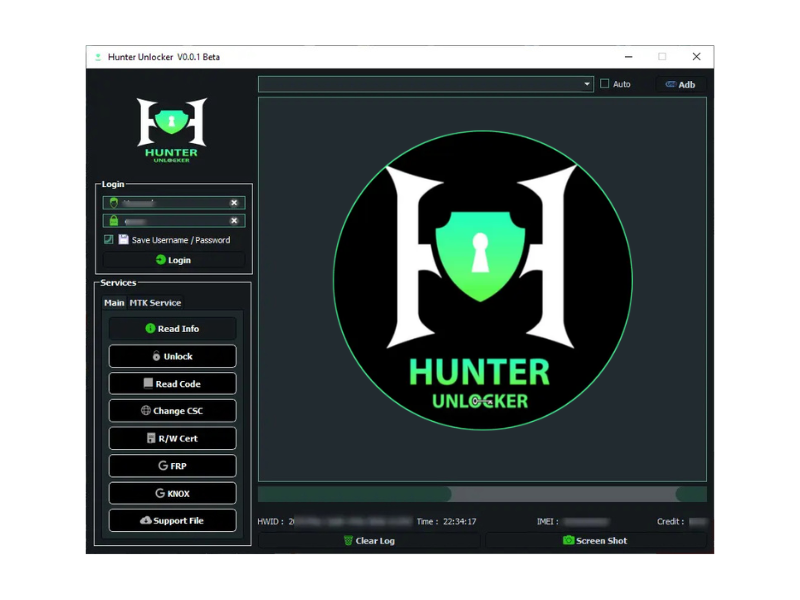 HUNTER UNLOCKER – Existing User - Multi-Brand Tool Activation (Samsung / LG / Xiaomi / Google / Vivo / Realme / Moto / Alcatel / Tinno) Image