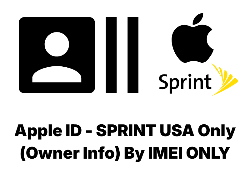 Apple ID - SPRINT USA Only (Owner Info) By IMEI ONLY Image