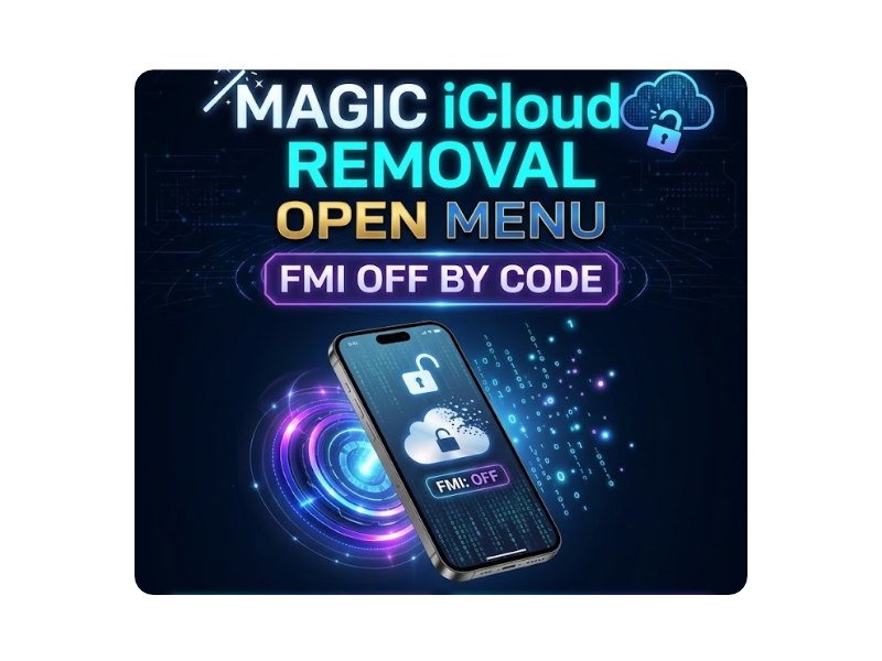 Magic iCloud Removal Open Menu – FMI OFF by Code | Signal Labs Technology