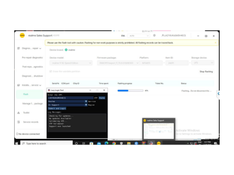 Lazy Login Realme Auth OTP Tool Image