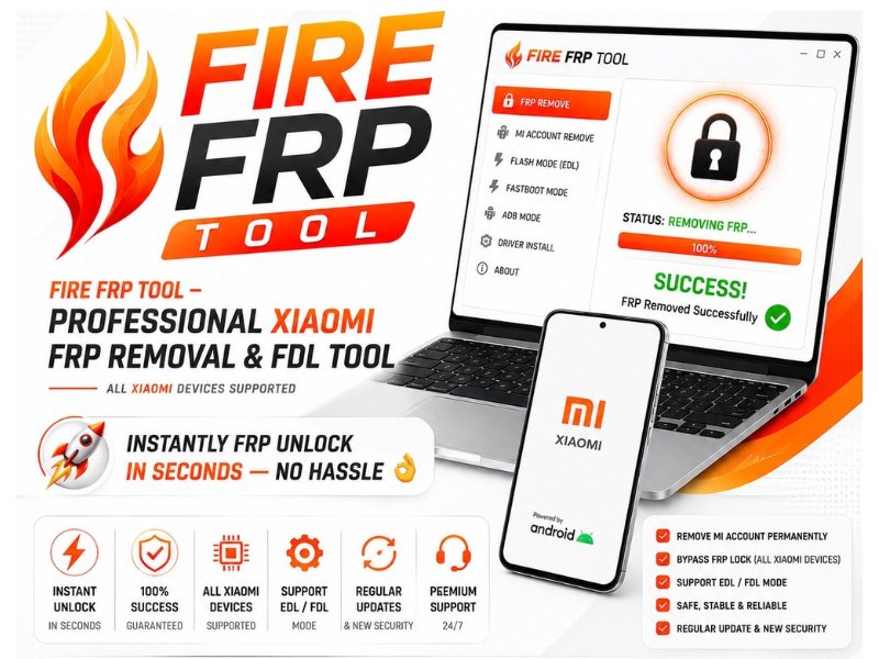 Fire FRP Tool [ Xiaomi FRP Unlock Tool ] Any Quantity [Existing Users Only