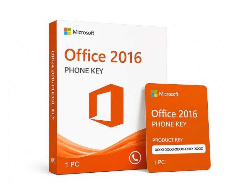 Microsoft Office 2016 PHONE KEY - 1 PC Image